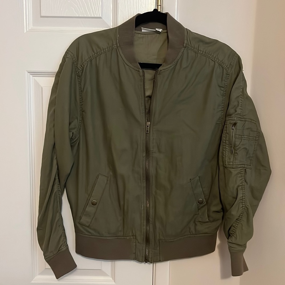 Green bomber jacket